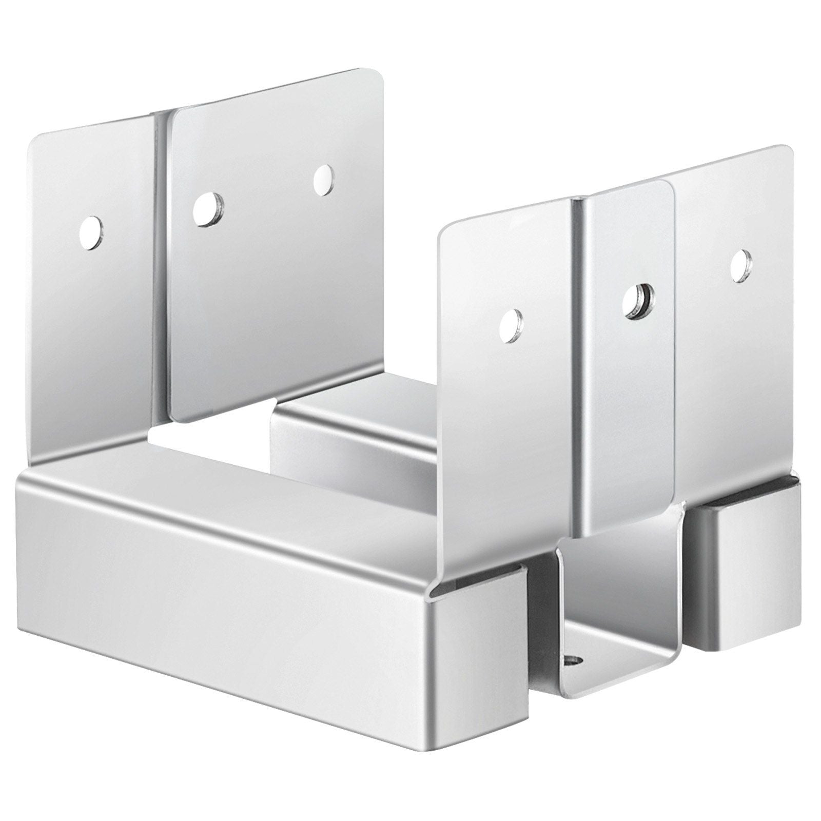4x4 Post Base 10 Pcs, Inner Size 3.53x3.56inch/89.6x90.5mm Concrete Post Anchor, Heavy-Duty Zinc-Plated Carbon Steel Posts Brackets with 1 Inch Standoff Elevation, for Concrete Pergolas Patios