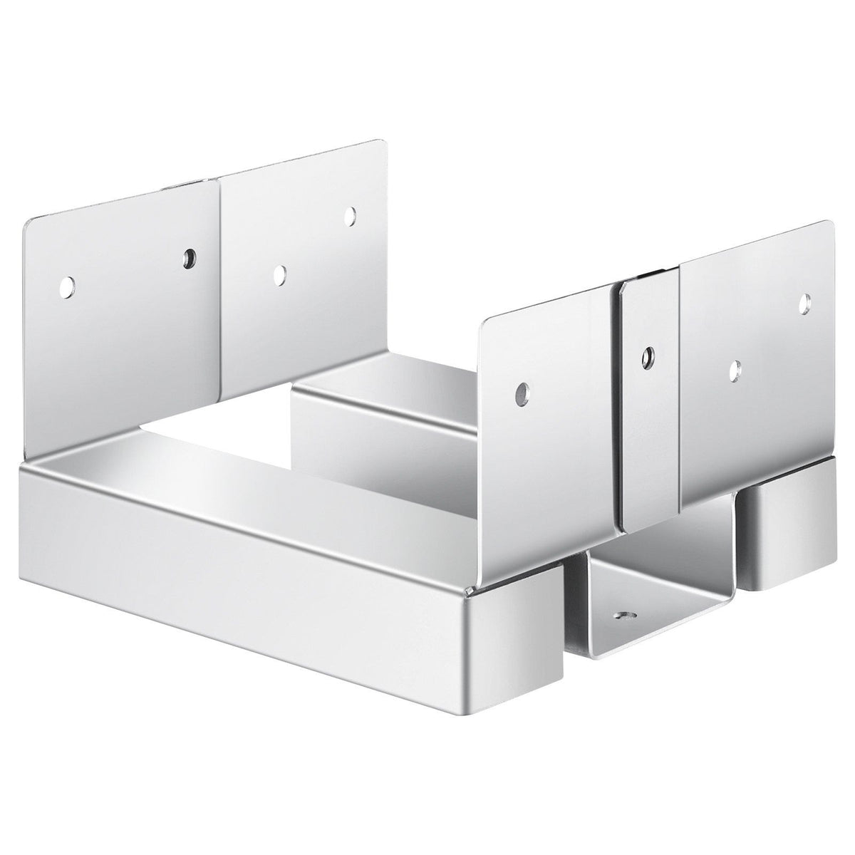 6x6 Post Base 10 Pcs, Inner Size 5.49x5.57inch/139.5x141.5mm Concrete Post Anchor, Heavy-Duty Zinc-Plated Carbon Steel Posts Brackets with 1 Inch Standoff Elevation, for Concrete Pergolas Patio