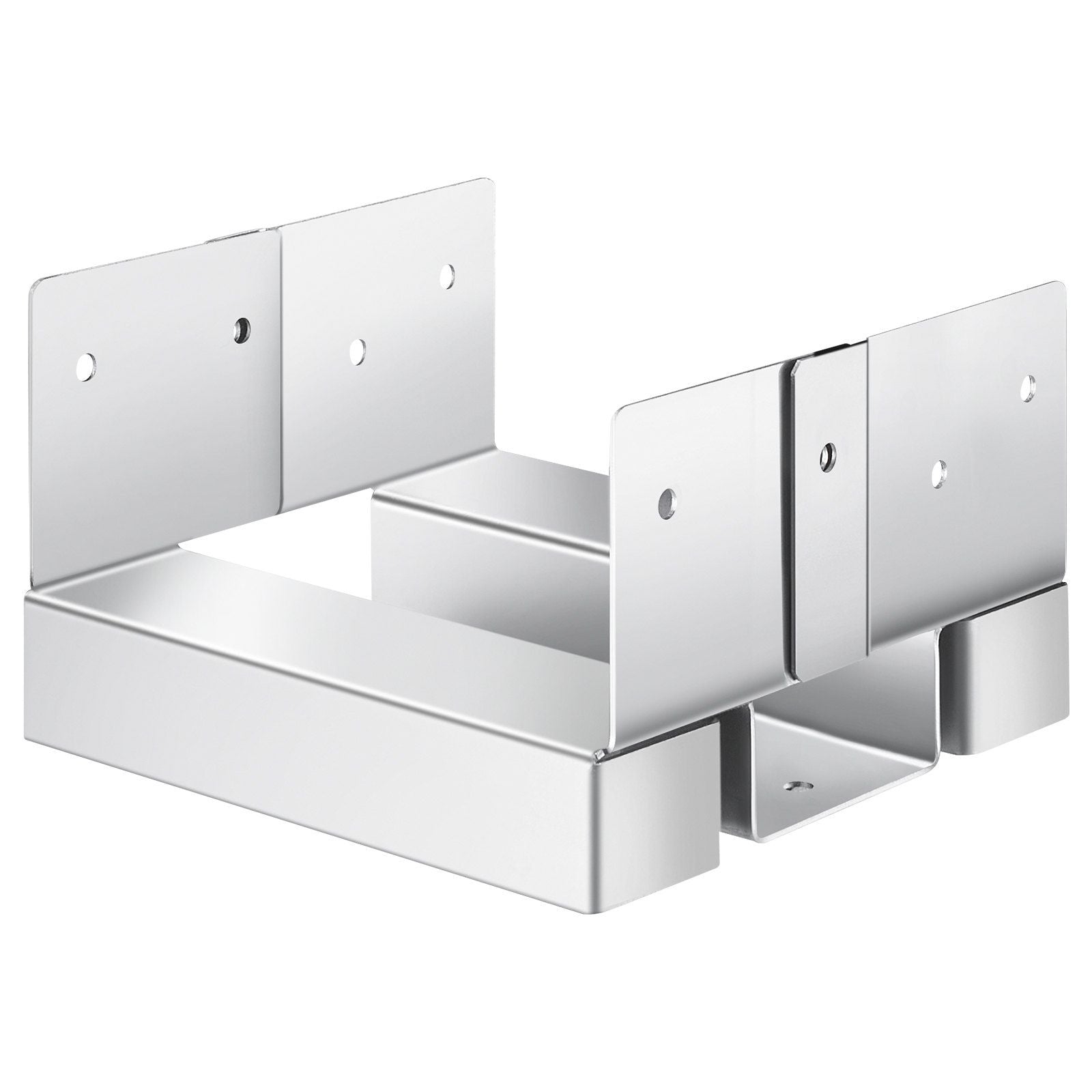 6x6 Post Base 10 Pcs, Inner Size 5.49x5.57inch/139.5x141.5mm Concrete Post Anchor, Heavy-Duty Zinc-Plated Carbon Steel Posts Brackets with 1 Inch Standoff Elevation, for Concrete Pergolas Patio