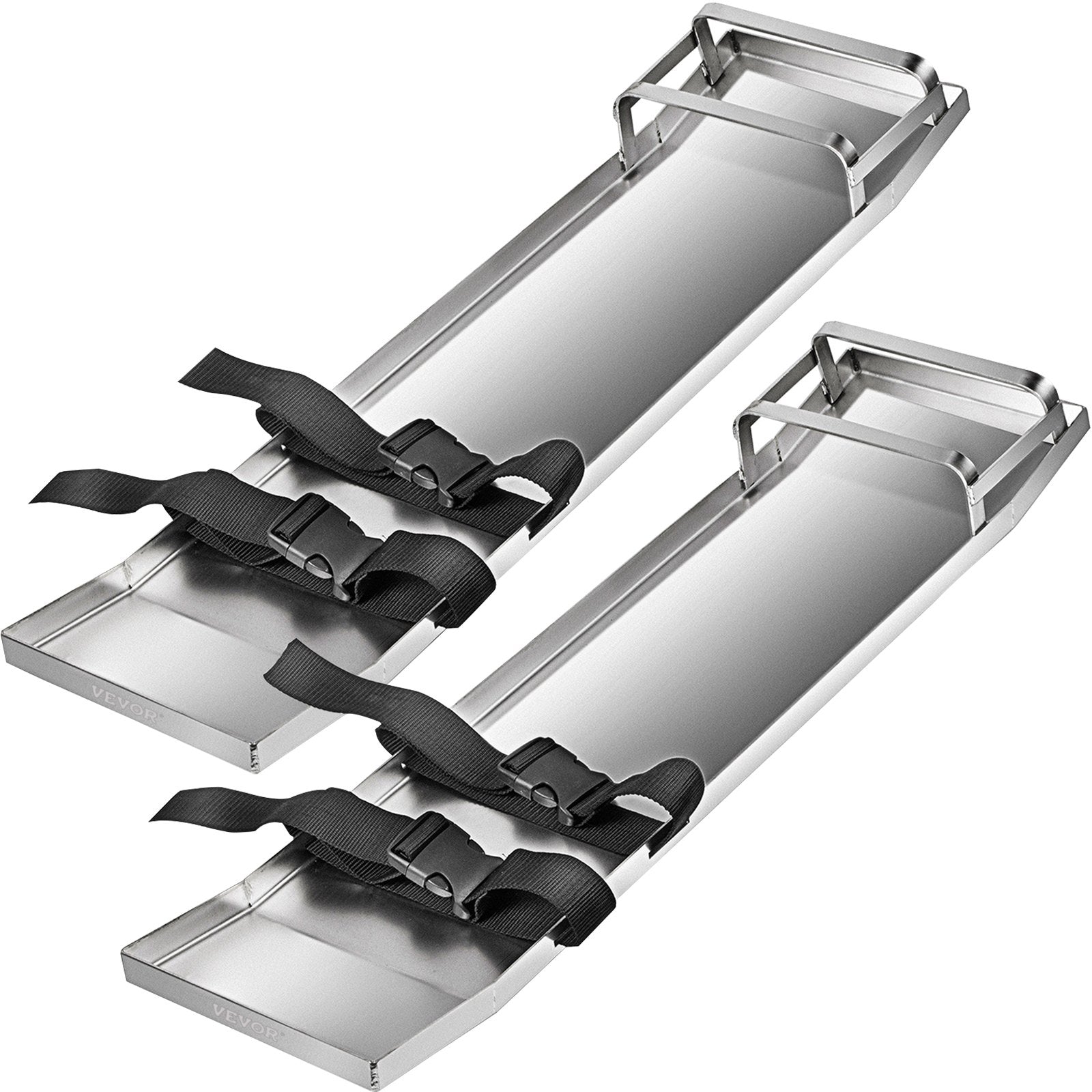 VEVOR Concrete Knee Boards 70cm x 20cm Slider Knee Boards, Kneeler Board Stainless Steel Kneeboards, Concrete Sliders Pair Moving Sliders, with Concrete Board Straps for Cement and Concrete Finishi