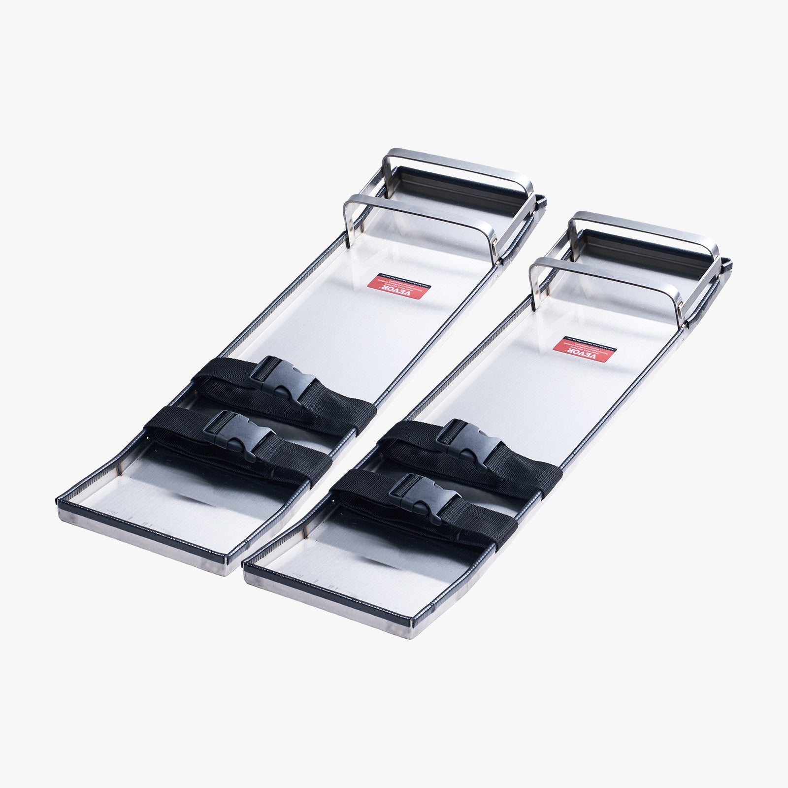 VEVOR Concrete Knee Boards Stainless Steel, 28'' x 8'' Concrete Sliders, Knee Boards For Concrete, Concrete Knee Pads Pair Moving Sliders, with Board Straps for Cement and Concrete Finishing