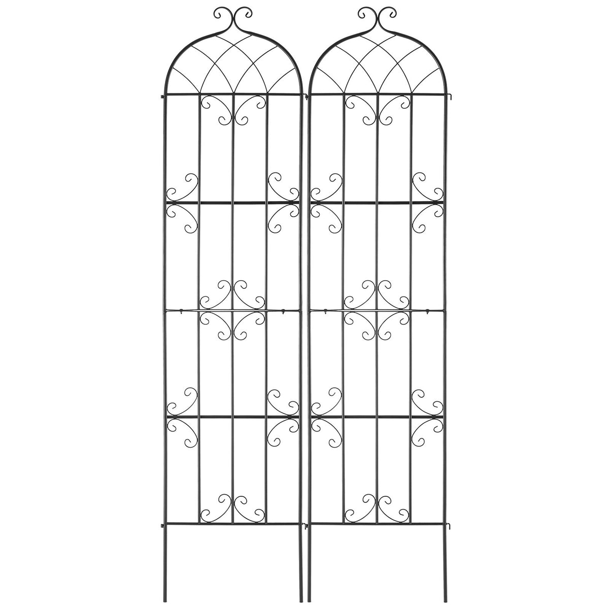 VEVOR 2 Packs Metal Garden Trellis for Climbing Plant Support 87x20 in Rustproof