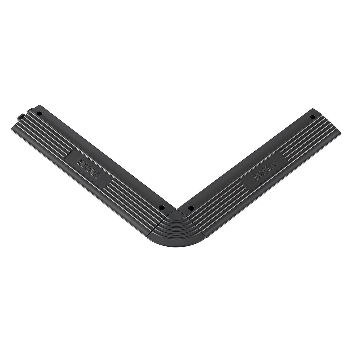 Transition Edge Kit, 11-Piece, Durable Straight Garage Floor Edging, PP Material, Easy Installation, Edge Protection for Wet Area Restaurant Pool, Only Compatible with Drainage Mats, Black
