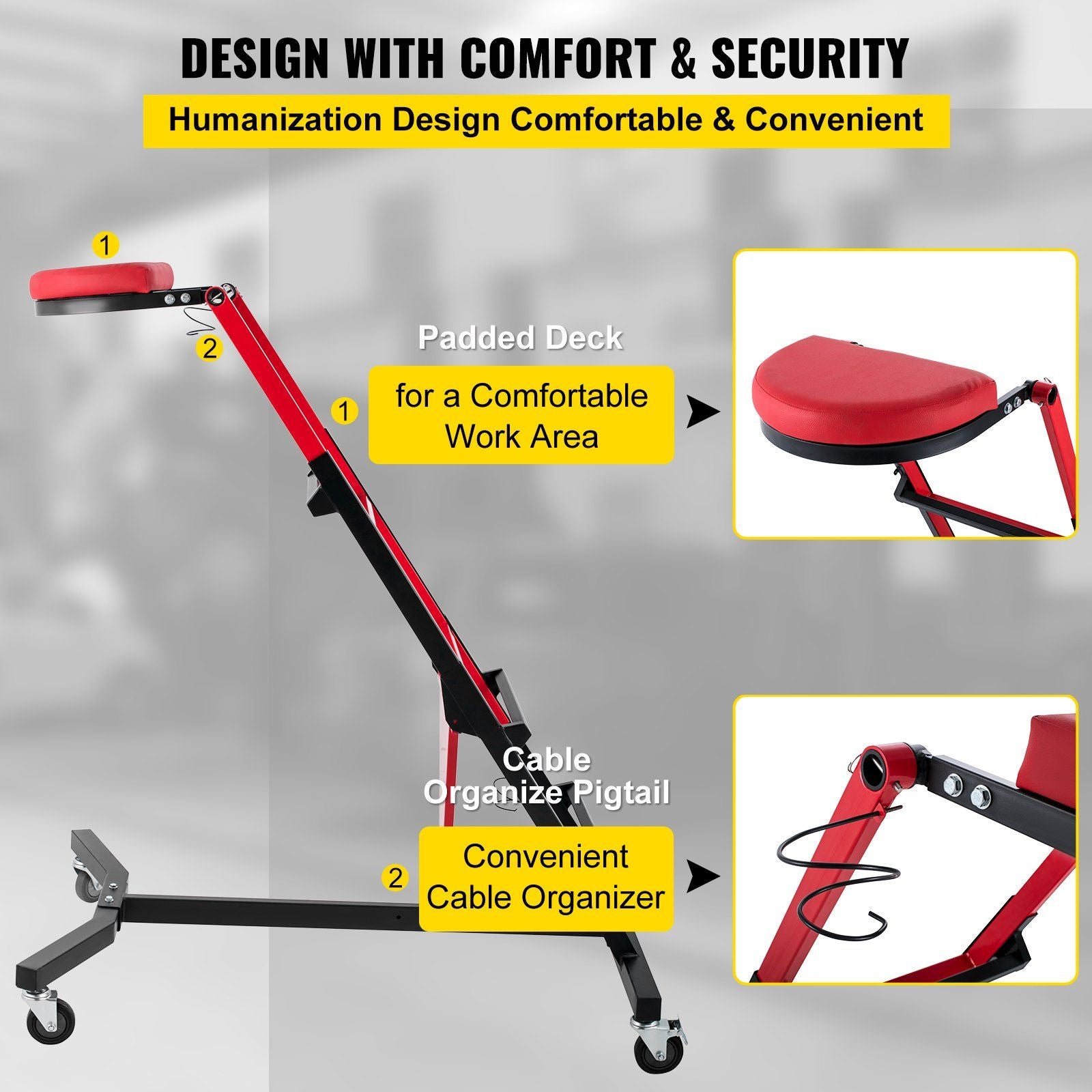 Foldable Engine Creeper Easy Engine Access Creeper for Garage or Workshop