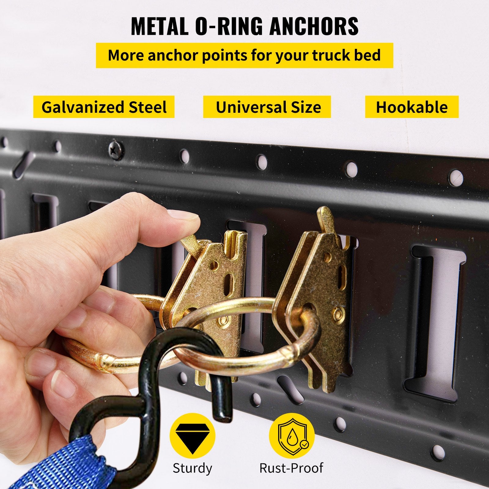 VEVOR E Track Tie Down Rail Kit 30PCs 1.52m E Track Rails Enclosed Cargo Trailer