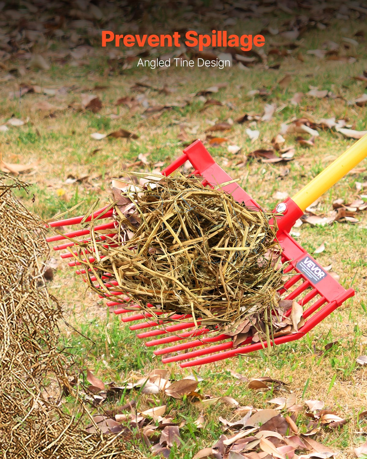 VEVOR 6Pcs Manure Fork Replacement Head 18 Tine Horse Stable Mulch Fork Heads