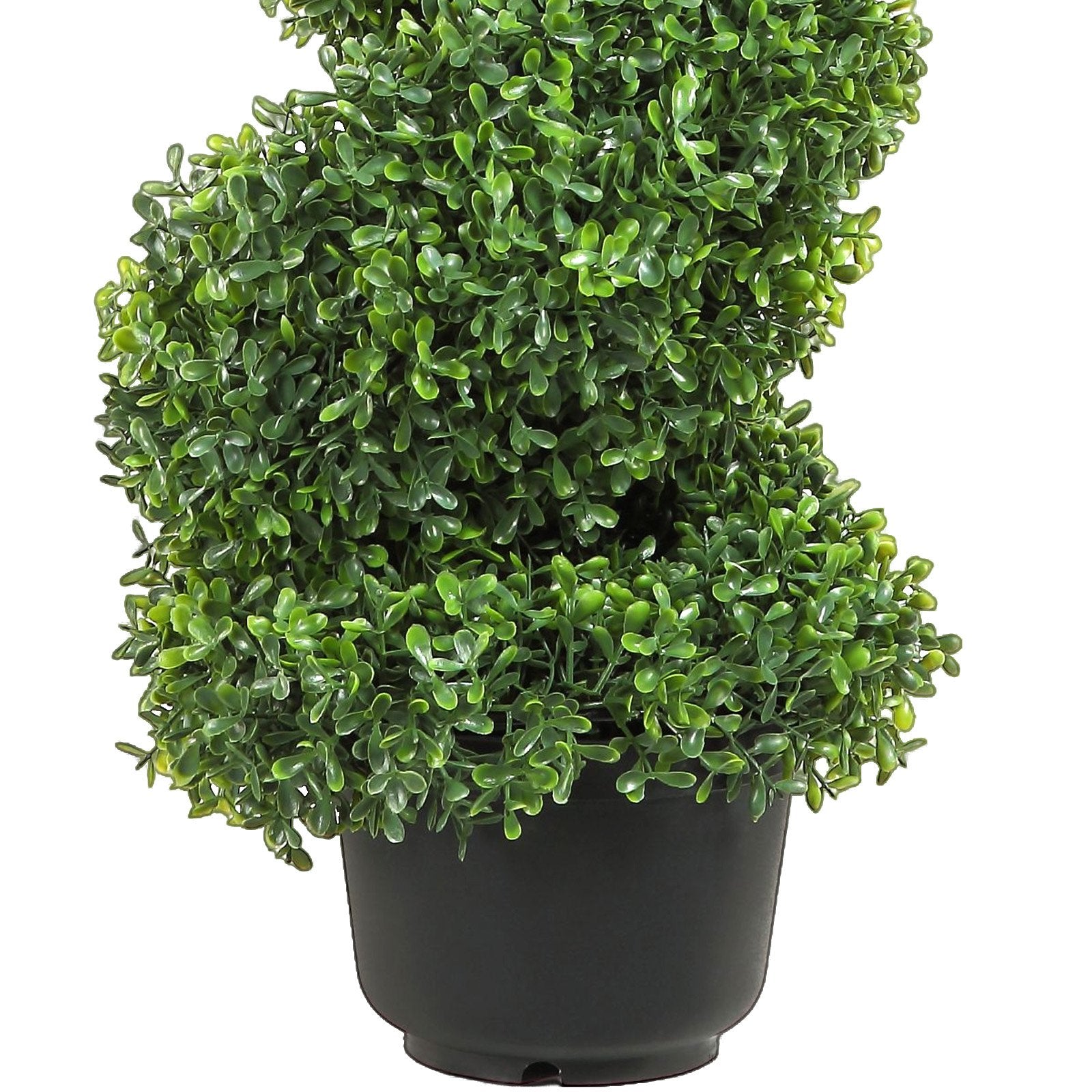 VEVOR Artificial Topiaries Boxwood Trees, 7.6cm Tall (2 Pieces) Faux Topiary Plant Outdoor, All-year Green Feaux Plant w/ Replaceable Leaves for Decorative Indoor/Outdoor/Garden