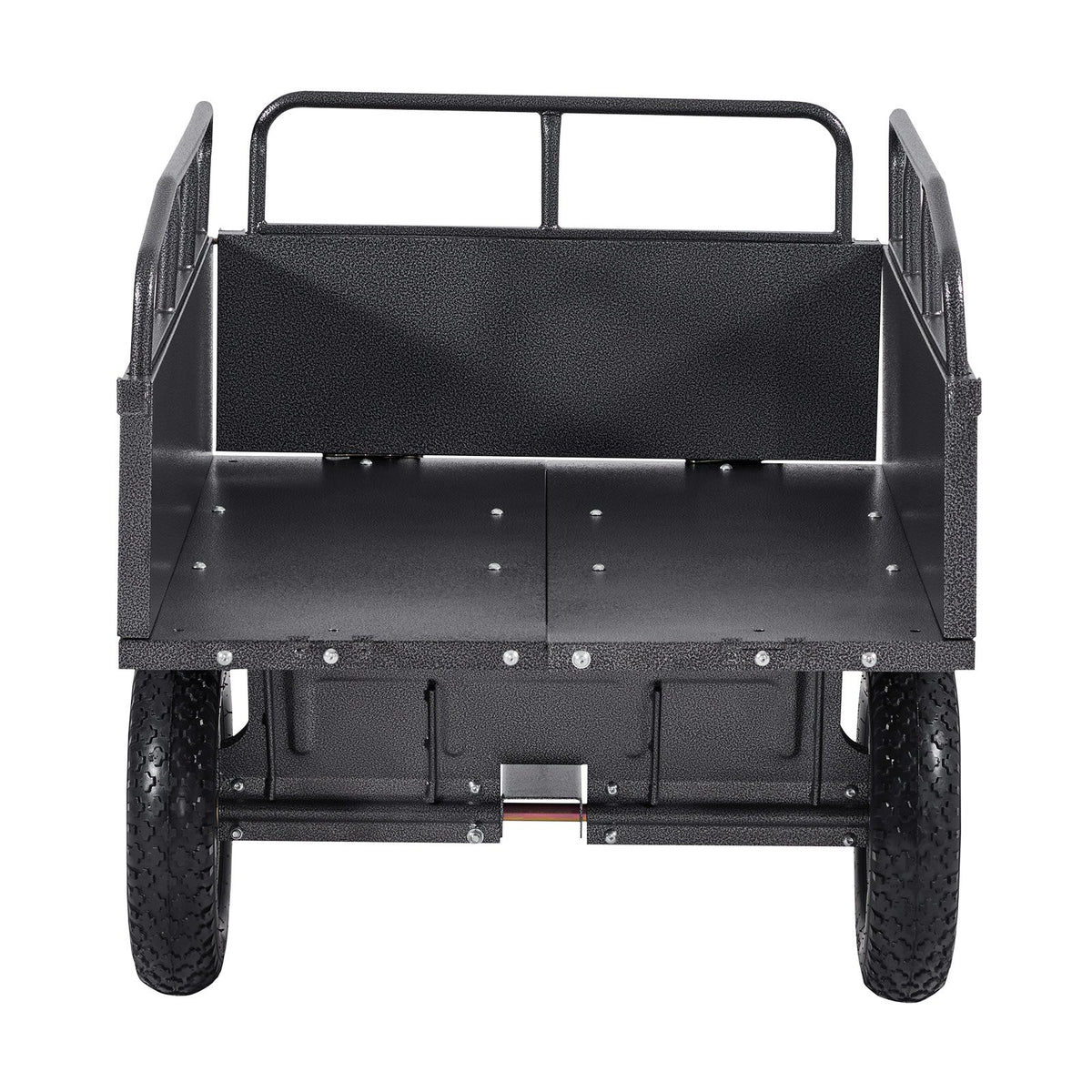 VEVOR Garden Utility Trailer, 10 Cu. Ft & 227 kg Capacity, ATV UTV Hauling Trailer, Tow Behind Steel Dump Cart with 14" Tires, Hand Pull or Foot Pedal, Heavy Duty Yard Trailers for Lawn Mower Tractor
