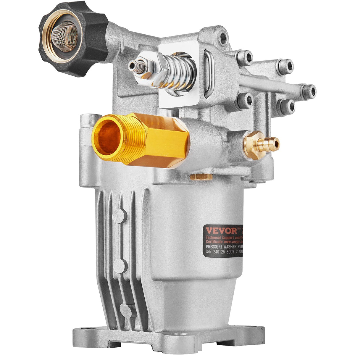 VEVOR Pressure Washer Pump, 19 mm Shaft Horizontal, 3400 PSI, 2.5GPM, Replacement Power Washer Pumps Kit, Parts Washer Pump, Compatible with Honda, Simpson, RYOBI, Briggs &amp; Stratton, Subaru, Craftsman