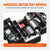 VEVOR Makeup Train Case 370MM Large Portable Cosmetic Case, 6 Tier Trays Professional Makeup Storage Organizer Box Make Up Carrier with Handle And Strap Travel Case for Women and Girls - Black