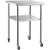 VEVOR Stainless Steel Prep Table, 61 x 61 x 91.4 cm, 600lbs Load Capacity Heavy Duty Metal Worktable with Adjustable Undershelf & Universal Wheels, Commercial Workstation for Kitchen Garage Backyard