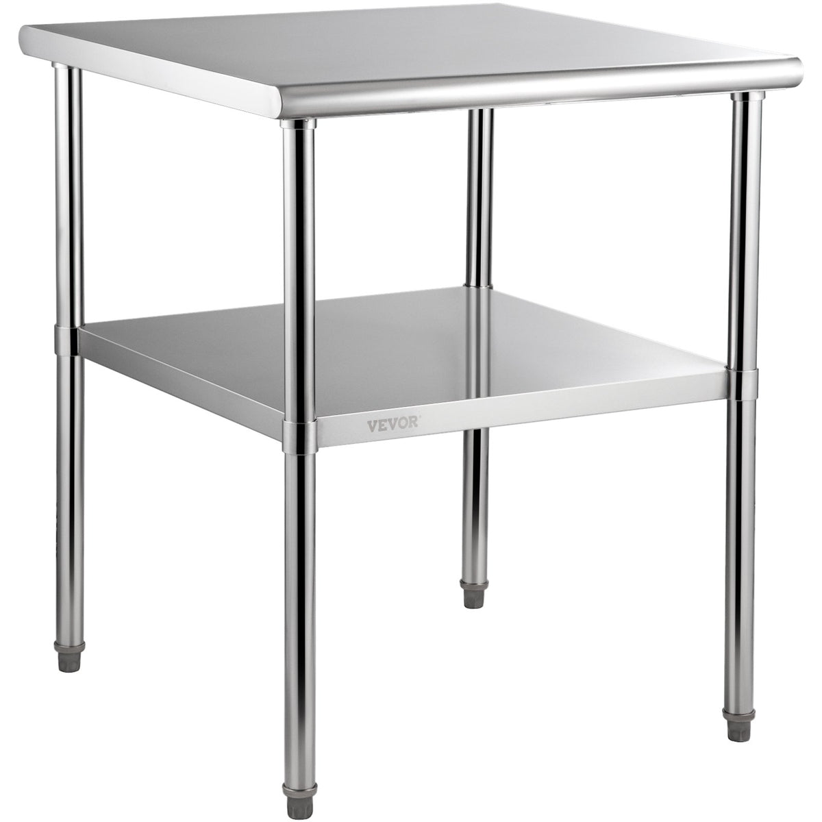 VEVOR Stainless Steel Work Prep Table Commercial Food Prep Table 30x30x36in