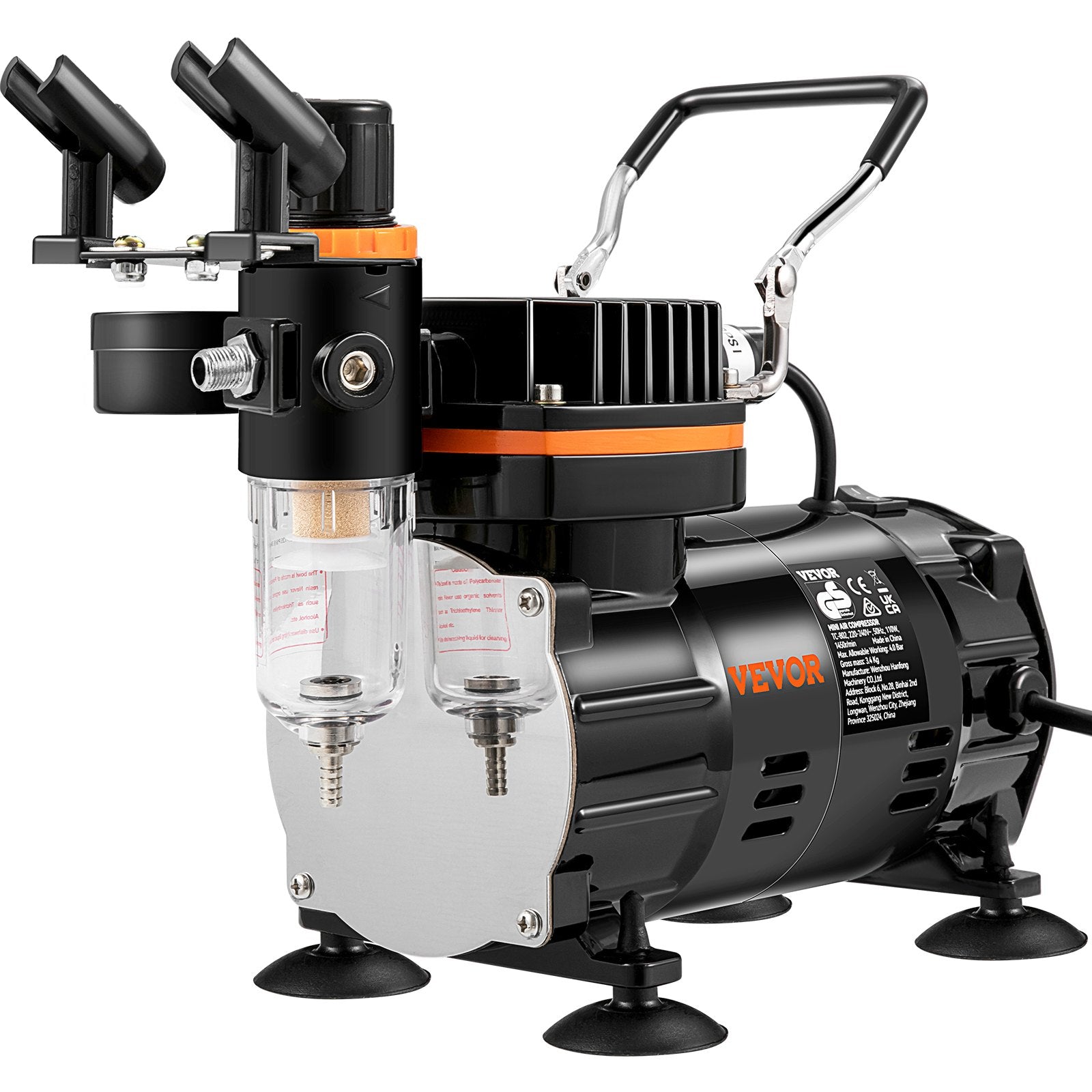 VEVOR Airbrush Kit Dual-action Airbrush Compressor Art Nail Tattoo Makeup Model