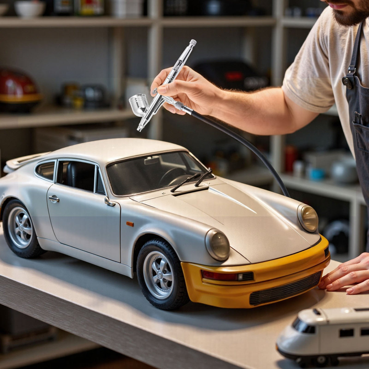 VEVOR Airbrush Kit Air Brush Kit 1/6 HP Air Compressor Tank 1 Airbrush 3 Tips