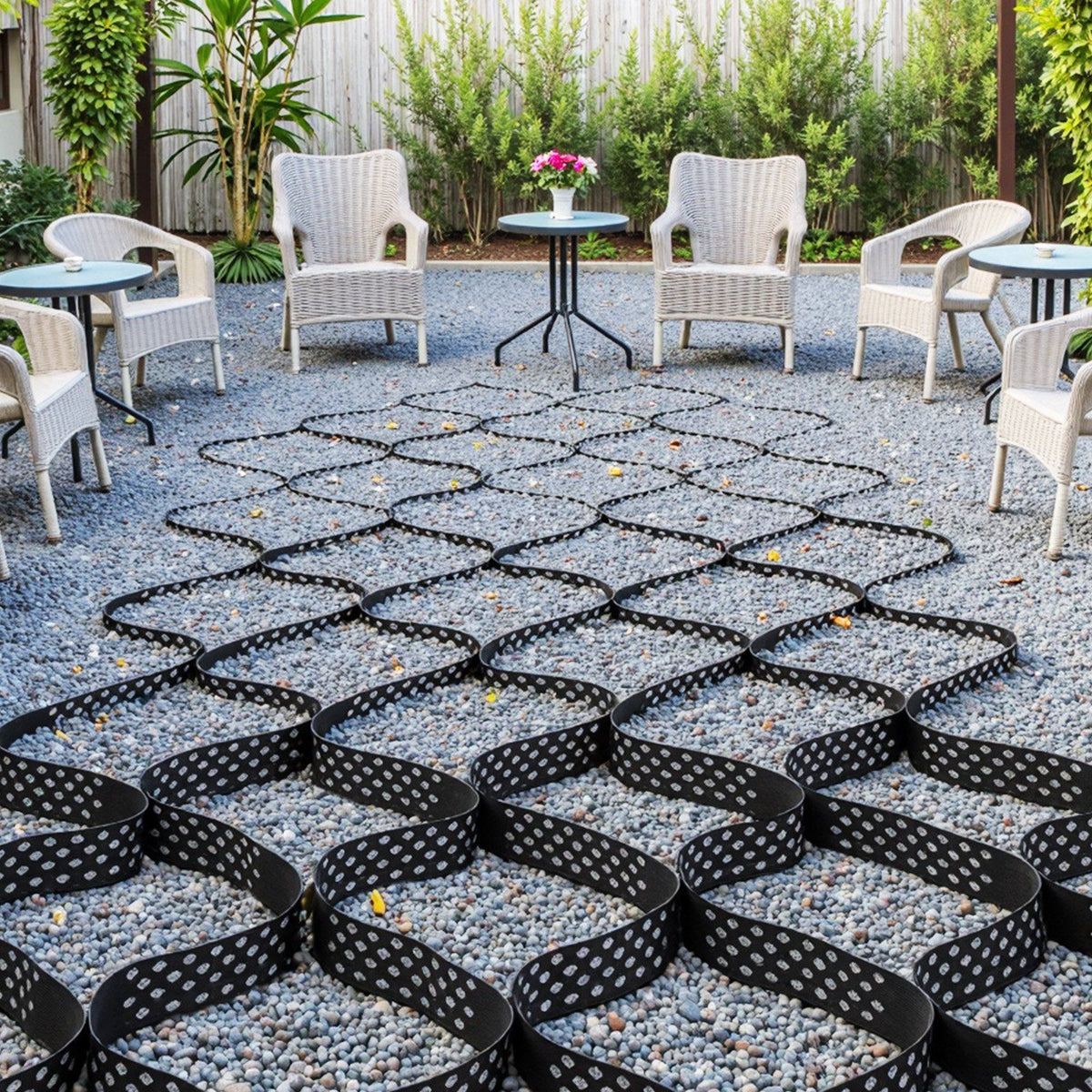 Gravel Grid, 75mm Depth, 5.2 x 2.7m, 853kg Per Sq ft Grass Ground Retainer, Permeable Geo Grids Driveway Stabilization, for Garden, Patio, Walkway, RV Parking Slopes