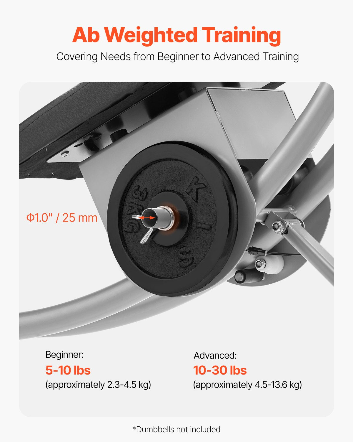 VEVOR AB Workout Machine Equipment Home Gym Core Abdominal Trainers Adjustable