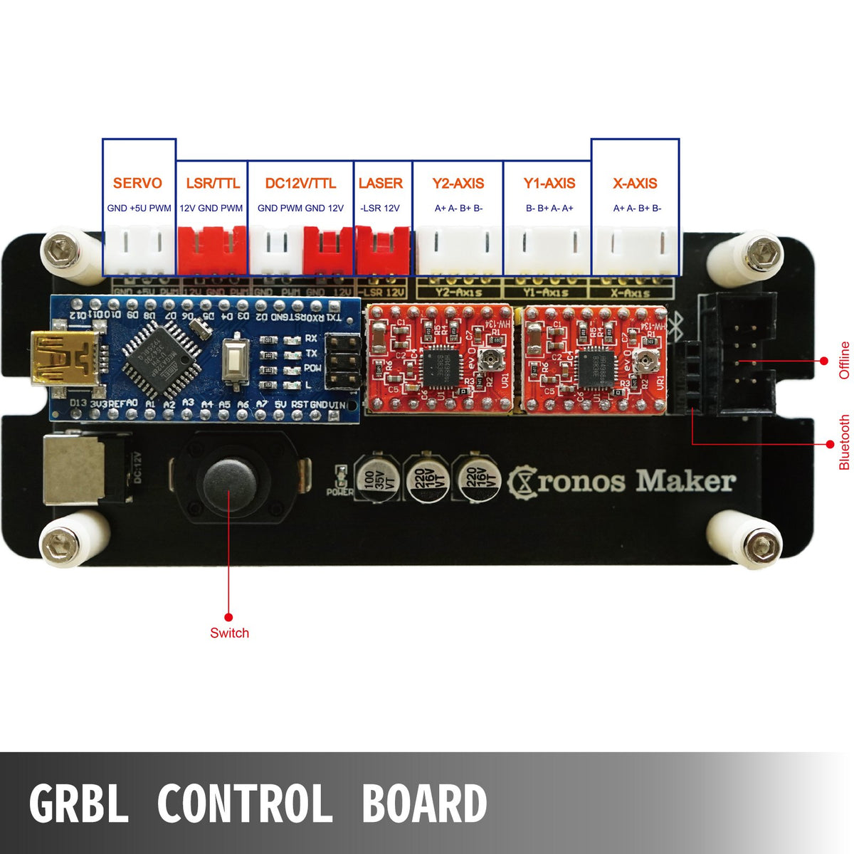 VEVOR CNC 3040 15000MW CNC Machine 395(X) x 285(Y)Mm Effective Working Area 3040 CNC Router Machine GRBL Control CNC Laser Engraver Machine with 2 Axis Milling Router