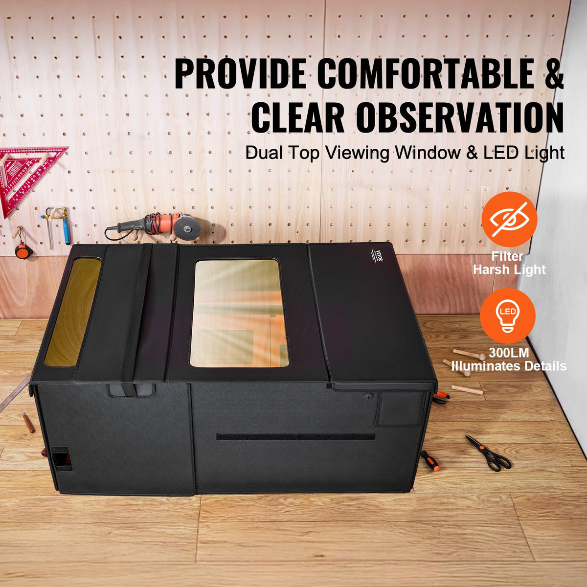 VEVOR Laser Engraver Enclosure 1228 x 800 x 500 mm Fireproof Protective Cover