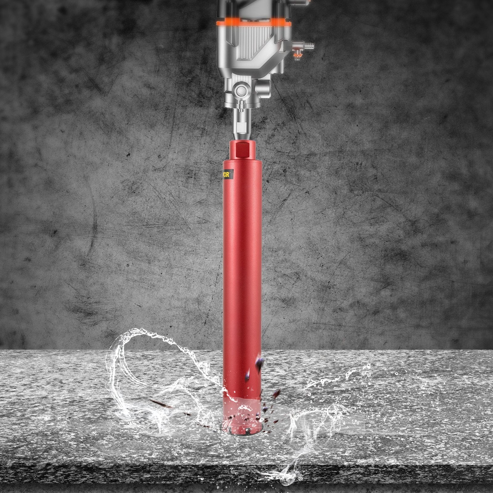 VEVOR Dry Diamond Core Drill 2.5"/ 63mm Dia. Hole Cutter for Concrete Masonry