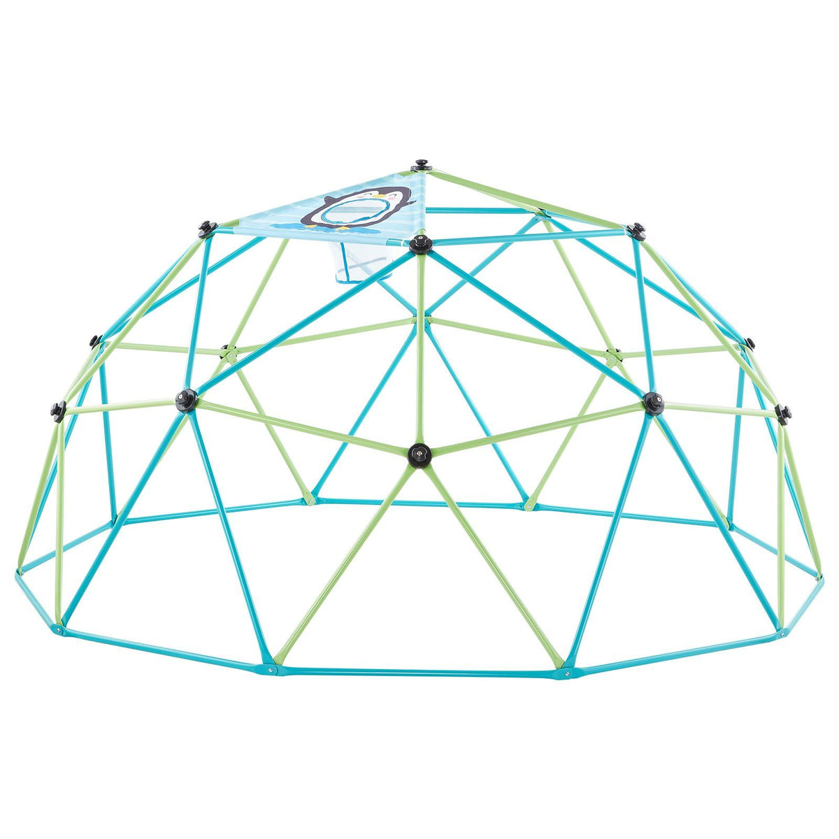 Climbing Dome, 305cm Geometric Dome Climber for Kids, 453kg Loading Jungle Gym Playground with Octopus Net & 2 Basketballs, Easy-Assembly Outdoor Backyard Climbing Toys - Gift for Boys Girls