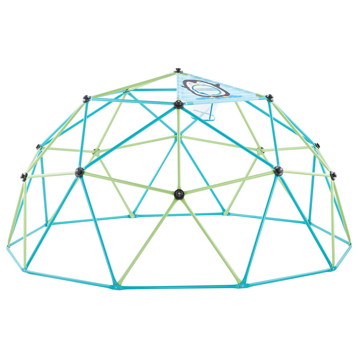 Climbing Dome, 305cm Geometric Dome Climber for Kids, 453kg Loading Jungle Gym Playground with Octopus Net & 2 Basketballs, Easy-Assembly Outdoor Backyard Climbing Toys - Gift for Boys Girls