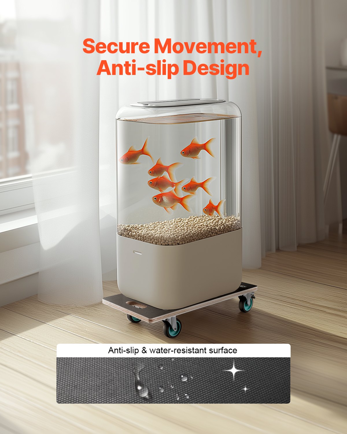 VEVOR Furniture Dolly, 551 lbs Load Capacity, Furniture Moving Dollies with 4 TPR Silent Wheels, Rectangle Multifunctional Flat Dolly for Piano Furniture Couch Washing Machine Fridge, 2 Pack, Black