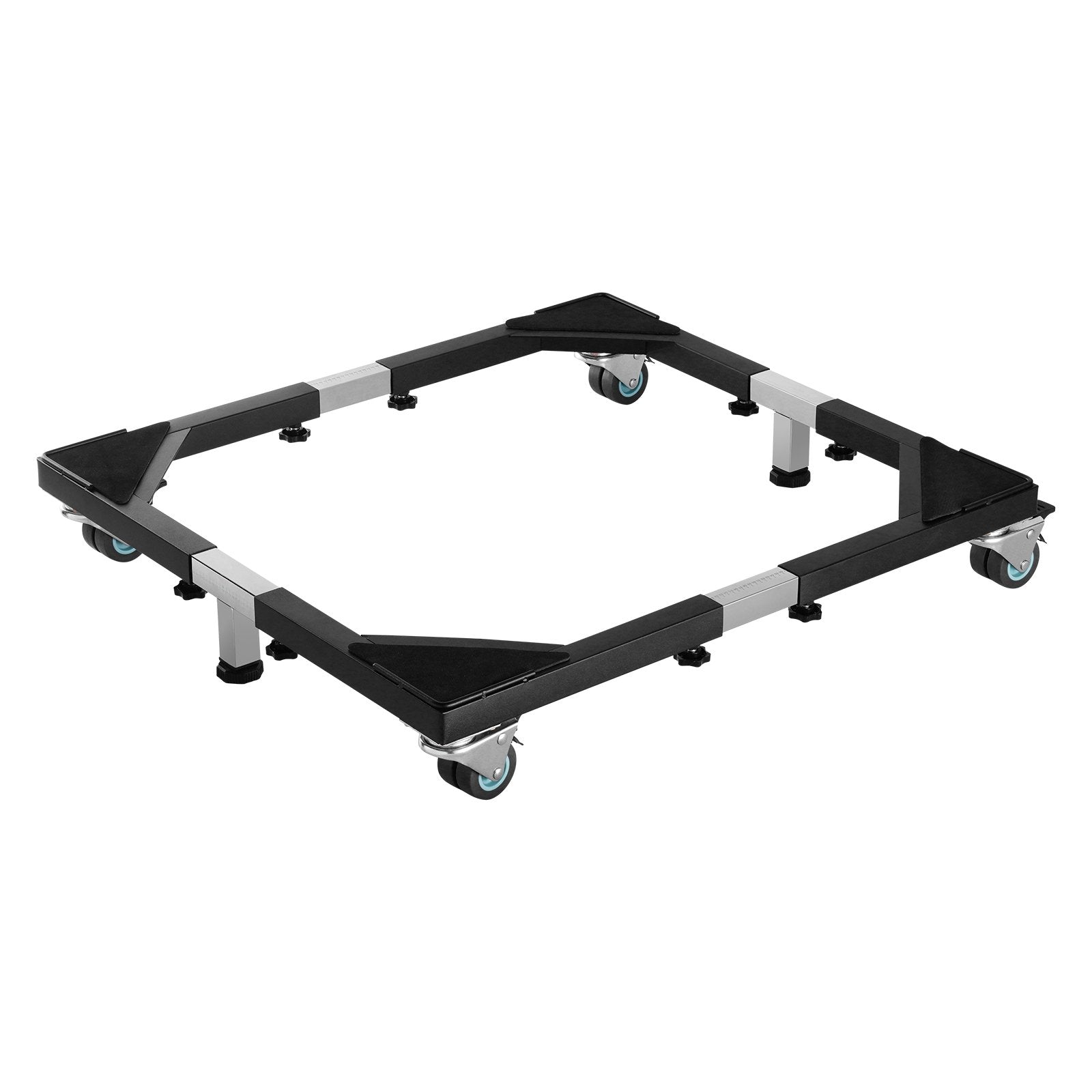 VEVOR Fridge Stand Mobile Base, 1200 lbs Load Capacity, Washing Machine Stand with 8 Locking Twin Wheels and 4 Brakes, 23-36.6 Inches Adjustable Furniture Dolly for Washer, Refrigerator and Dryer