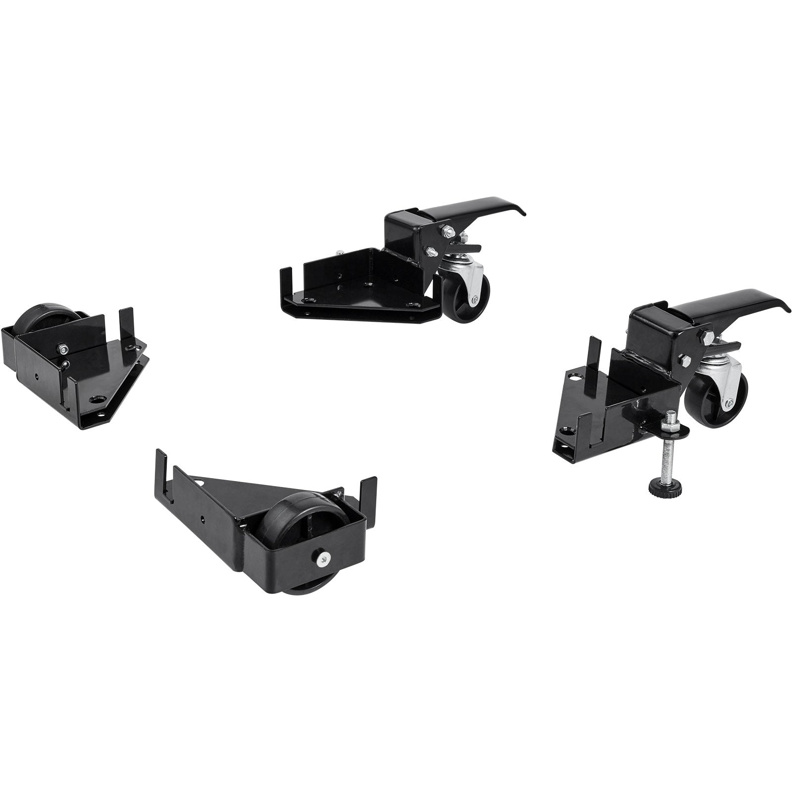 VEVOR Mobile Base, 181.4 kg Capacity, Adjustable from 241.3 x 241.3 mm to Infinity, Heavy Duty Universal Mobile Base Stand with Swivel Wheels, for Woodworking Equipment, Bandsaw, Power Tools, Machines