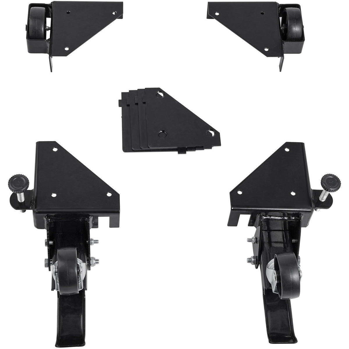 VEVOR Mobile Base, 181.4 kg Capacity, Adjustable from 241.3 x 241.3 mm to Infinity, Heavy Duty Universal Mobile Base Stand with Swivel Wheels, for Woodworking Equipment, Bandsaw, Power Tools, Machines