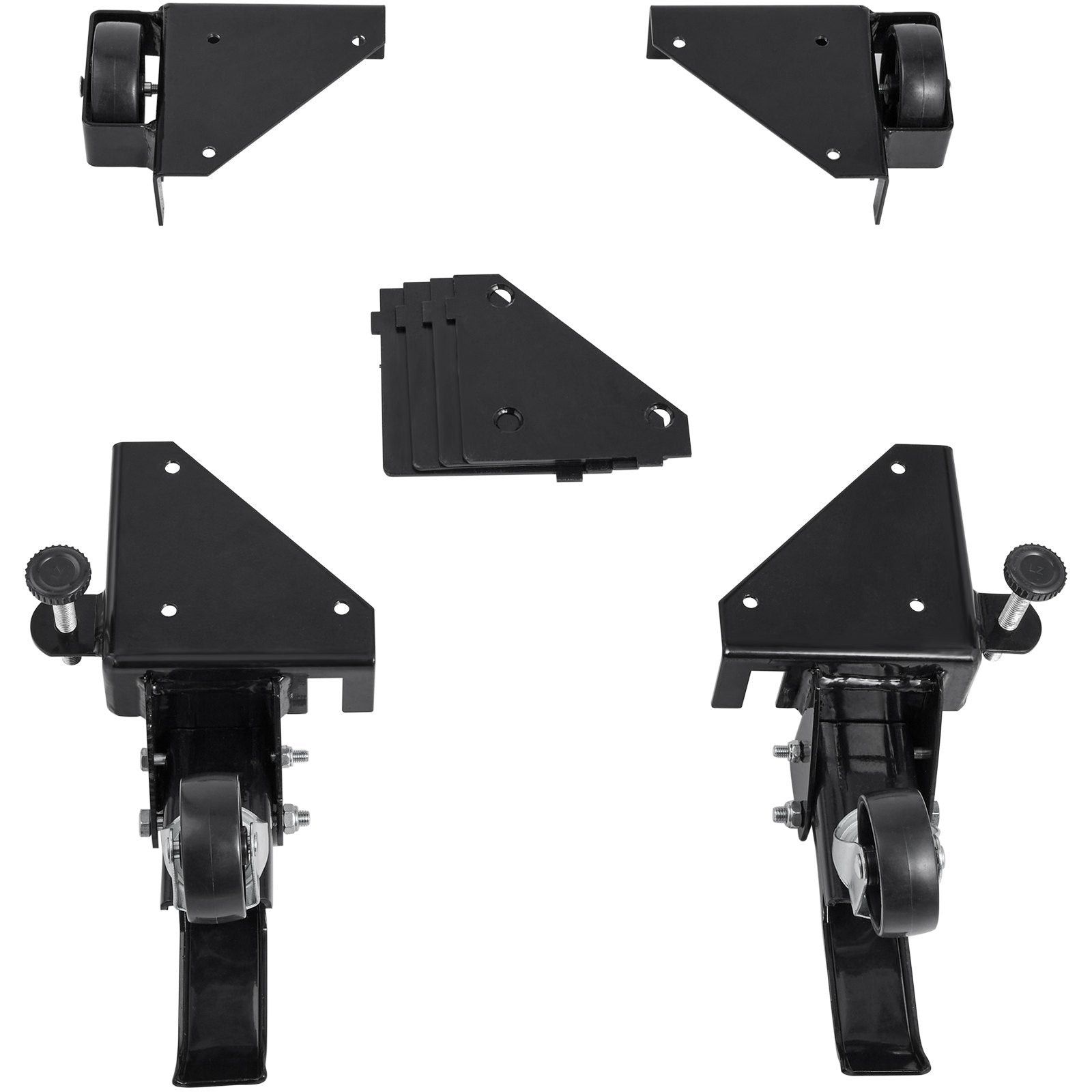 VEVOR Mobile Base, 181.4 kg Capacity, Adjustable from 241.3 x 241.3 mm to Infinity, Heavy Duty Universal Mobile Base Stand with Swivel Wheels, for Woodworking Equipment, Bandsaw, Power Tools, Machines