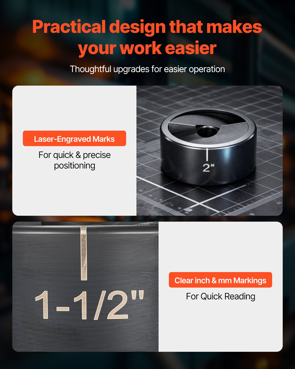 VEVOR Knockout Punch Set, 12.7 to 50.8mm SLUG-Buster Ratchet Knockout Set, Ratchet Wrench Knockouts Punch Sets for Aluminum, Mild steel, Fiberglass, Plastics, 6 Die Sizes, 40Cr Steel Ko Tool Kit