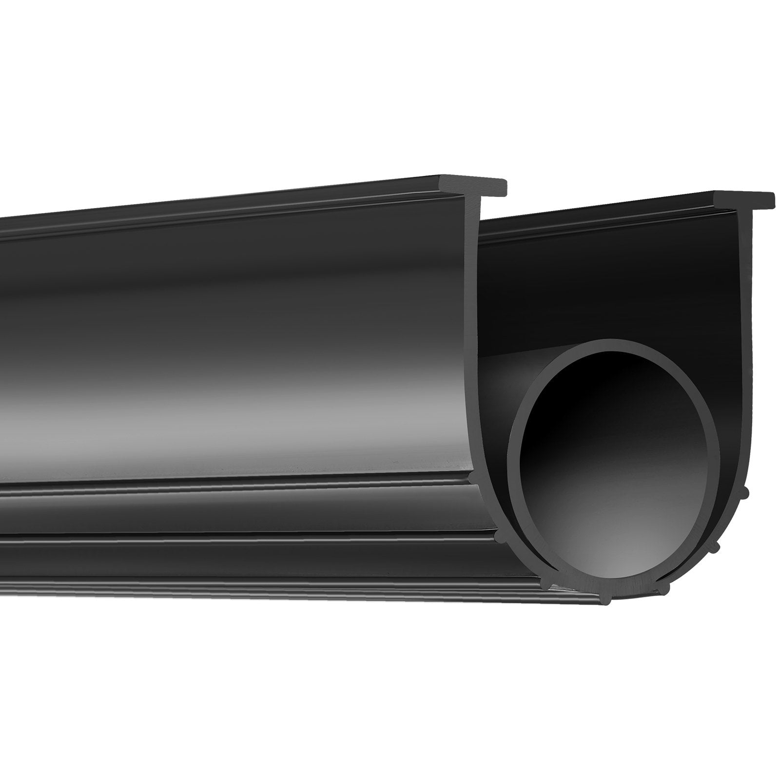 VEVOR Garage Door Seals Bottom Rubber, U Shape +O Ring Combination Garage Door Bottom Weather Seal, 10ft Weatherproofing Garage Door Seal, 5/16 inch T-ends and 3 3/4 inch Width, for Doors, Black