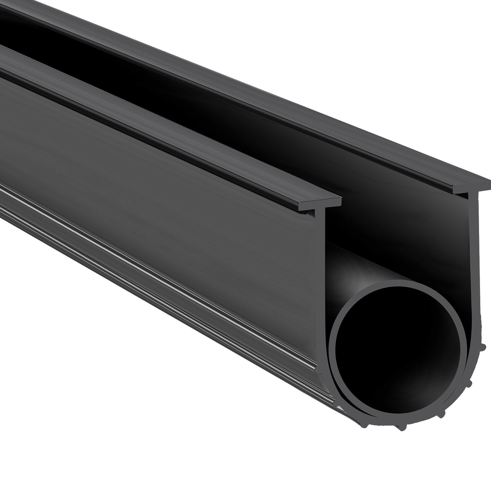 VEVOR Garage Door Seals Bottom Rubber, U Shape +O Ring Combination Garage Door Bottom Weather Seal, 10ft Weatherproofing Garage Door Seal, 5/16 inch T-ends and 3 3/4 inch Width, for Doors, Black