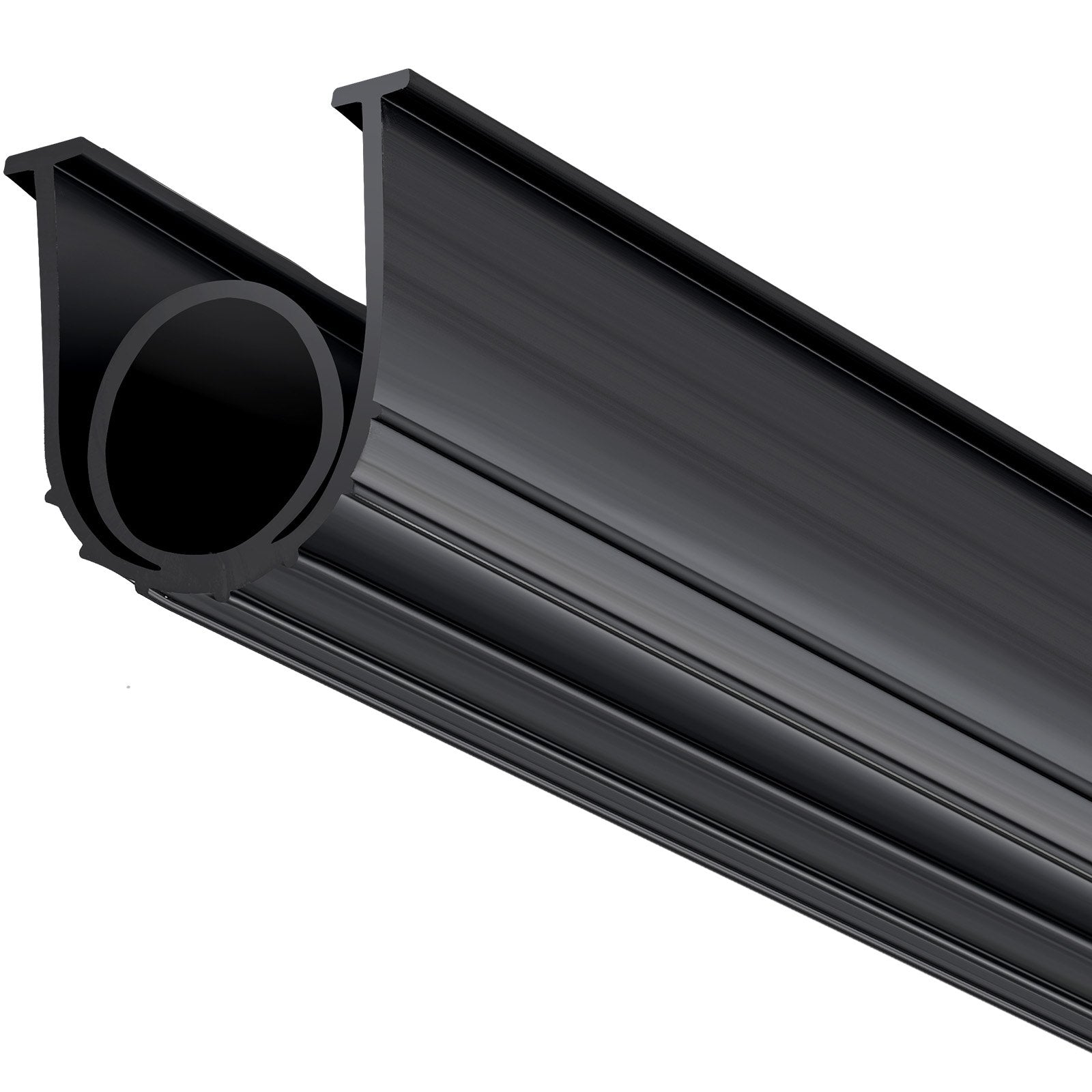 VEVOR Garage Door Seals Bottom Rubber, U Shape +O Ring Combination Garage Door Bottom Weather Seal, 16ft Weatherproofing Garage Door Seal, 5/16 inch T-ends and 3 3/4 inch Width, for Doors, Black