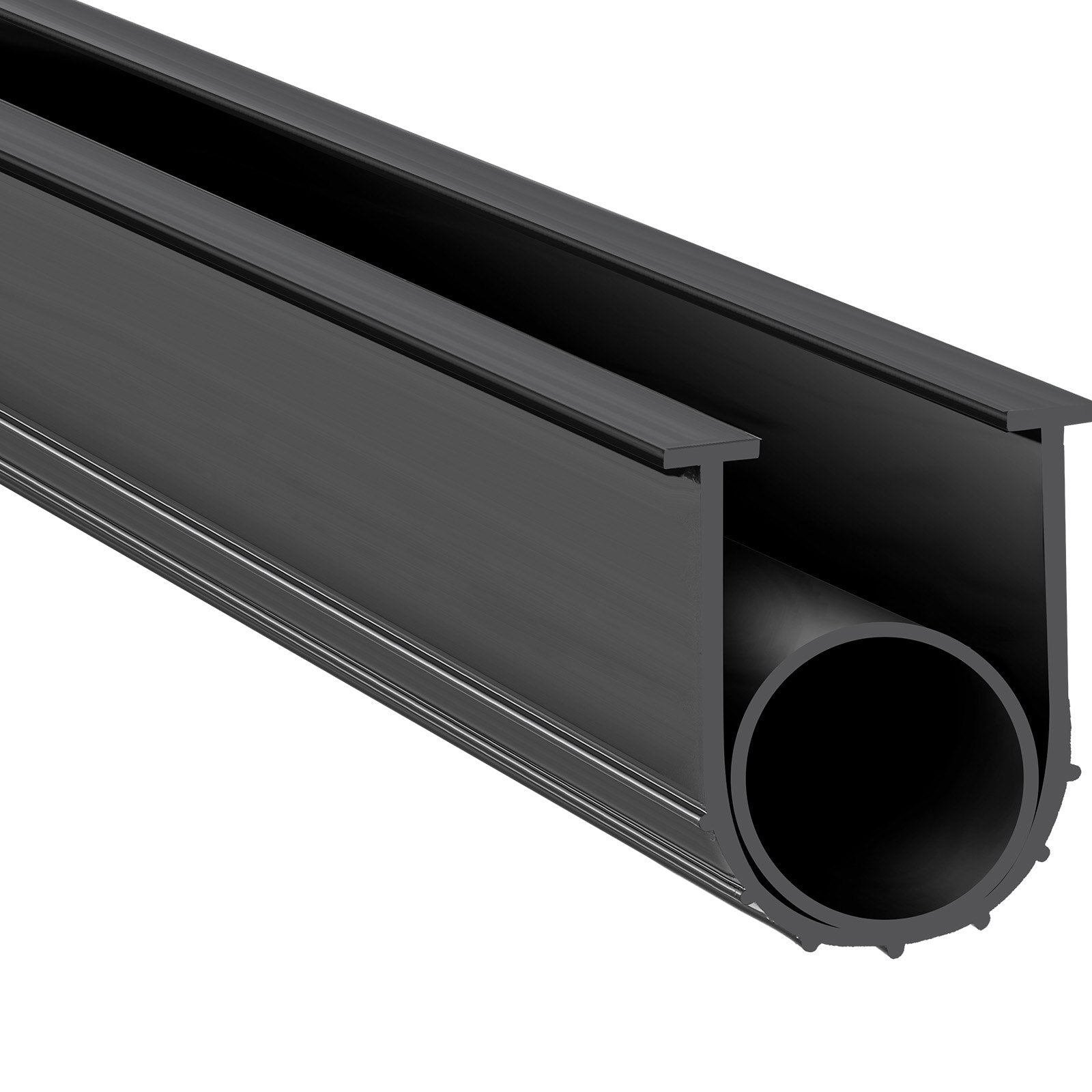 VEVOR Garage Door Seals Bottom Rubber, U Shape +O Ring Combination Garage Door Bottom Weather Seal, 16ft Weatherproofing Garage Door Seal, 5/16 inch T-ends and 3 3/4 inch Width, for Doors, Black