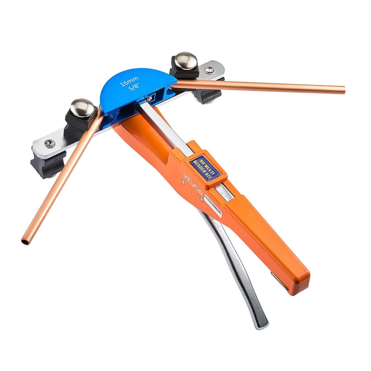 Tubing Bender Kit, 6 mm to 22 mm, Compact Ratcheting Tube Pipe Bender, Ratchet Hand Bending Tool, with 7 Color Aluminium Alloy Dies, HVAC Tools, for Copper HVAC Air Conditioning Refrigeration