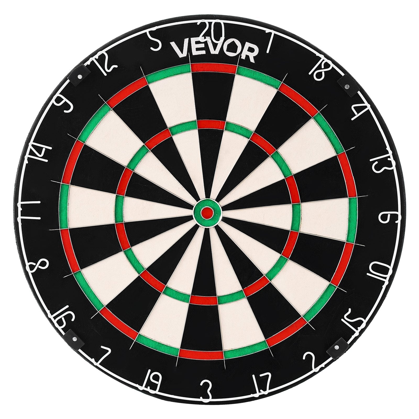 VEVOR Dart Board, High-Grade Self-Healing Sisal Fiber Dartboard with Staple-Free Bullseye, Blade Wire & Rotating Number Ring, 450mm Professional Dartboard for Home Party Game Room (Darts Not Included)