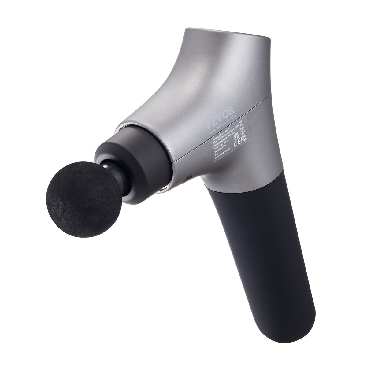 VEVOR Massage Gun Deep Tissue, Percussion Muscle Massager for Athletes - with 6 Speed Levels &amp; 4 Massage Heads, 12V 2500mAh Batteries, Handheld Electric Massage Gun for Pain Relief, Muscle Relaxation