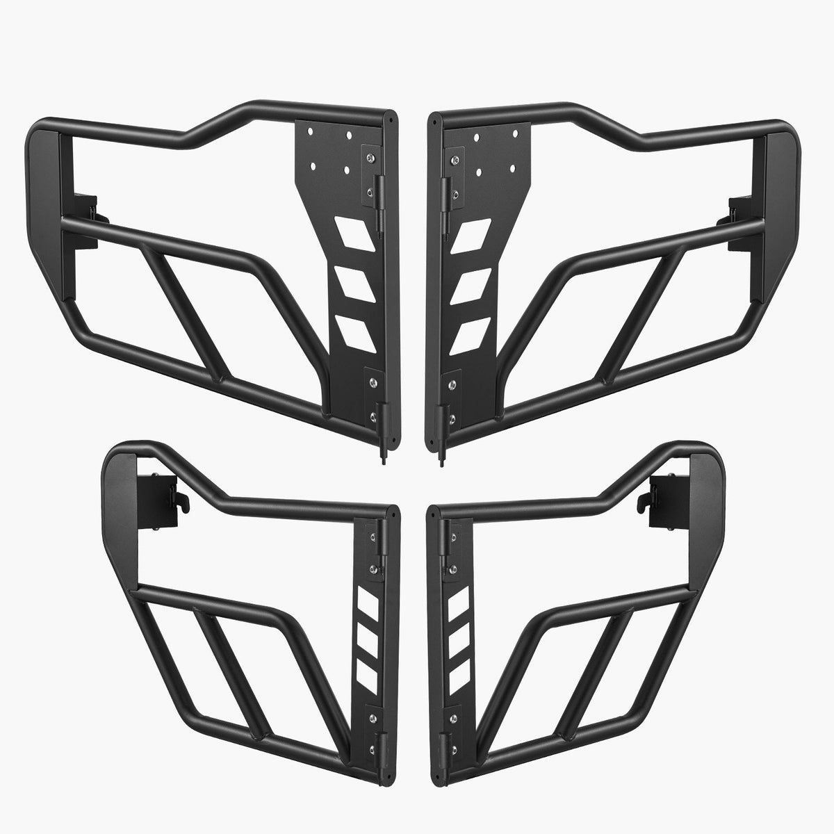 Jeep Tube Doors, 4-Door, Adventure Style Jeep Tubular Door with Heavy-Duty Hinges &amp; OE Latch, Jeep Doors with Rubber Pads &amp; Toughened Steel Tube, Fit for 2007-2018 Jeep Wrangler JK