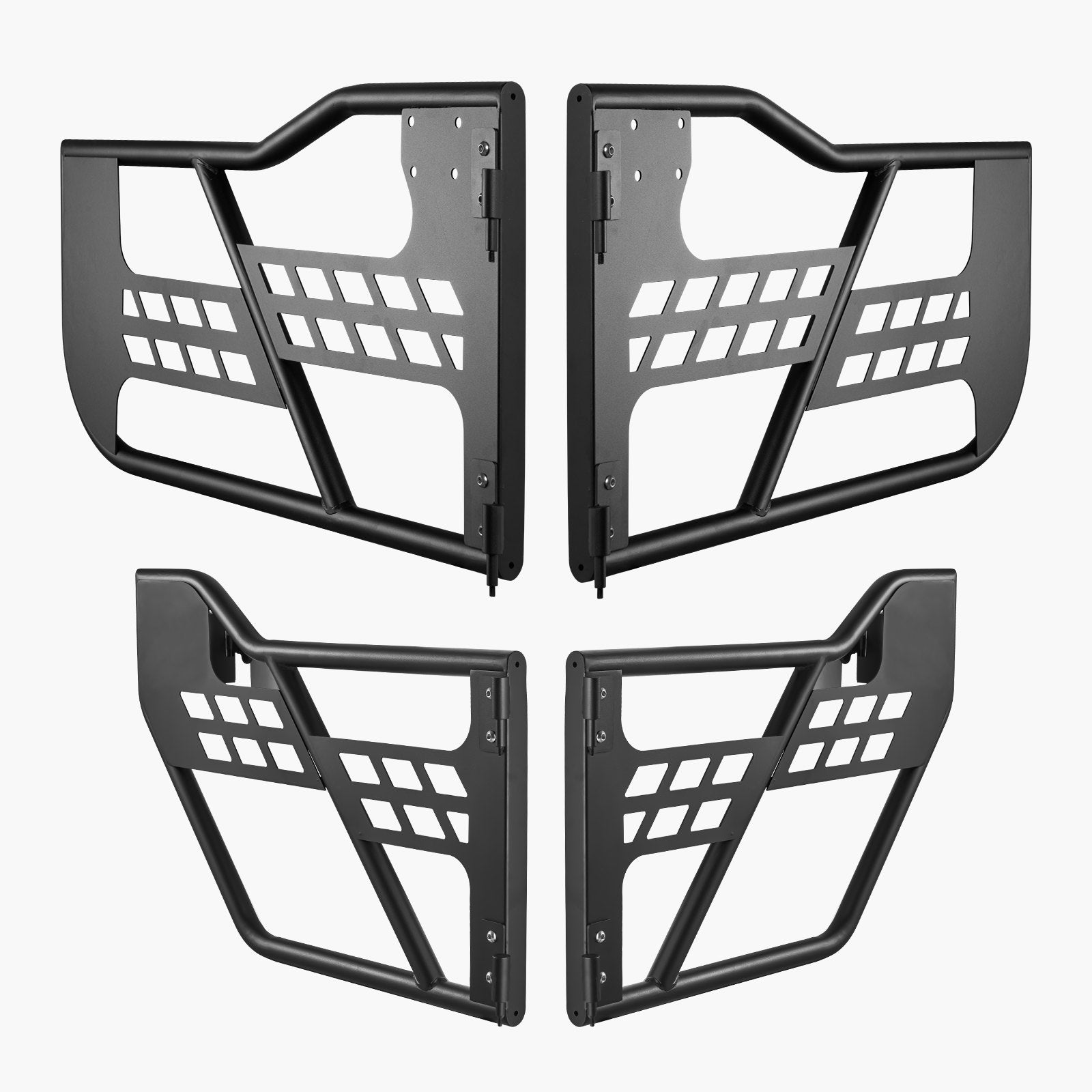 VEVOR Jeep Tube Doors, 4-Door, Hunting Style Jeep Tubular Door with Heavy-Duty Hinges & OE Latch, Jeep Doors with Rubber Pads, Fit for 2018-2024 Jeep Wrangler JL & 2020-2024 Jeep Gladiator JT