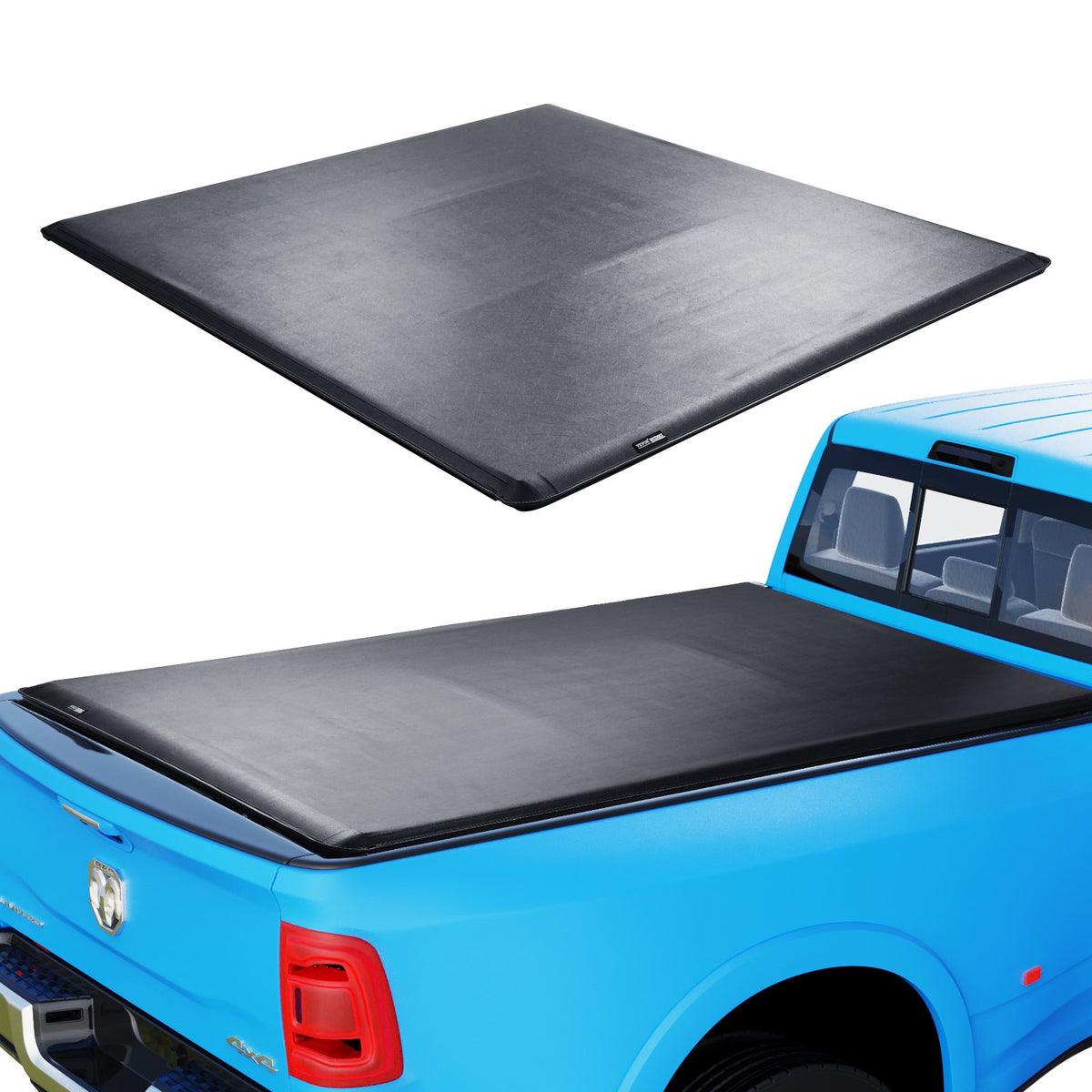 VEVOR Truck Bed Cover, Roll Up Truck Bed Tonneau Cover, Compatible with 2002-2018 Dodge Ram 1500, 2003-2024 2500 3500, 2019-2024 Classic, for 6.4 x 5.5 ft Bed, Soft PVC material, Roll Up Tonneau Cover
