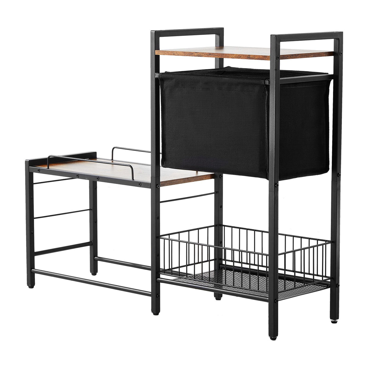 VEVOR Pet Feeding Station with Storage Dog Food & Toy Organizer Raised Dog Bowls