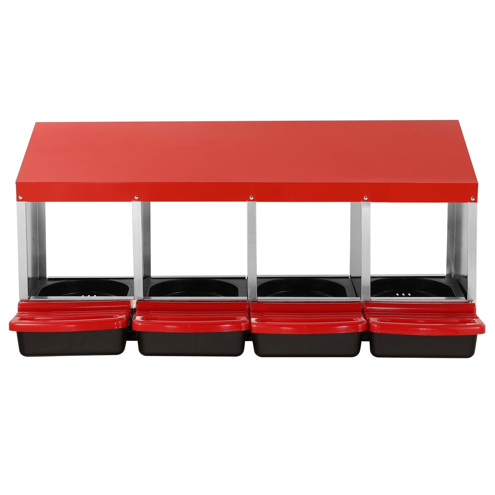 VEVOR 4-Compartment Chicken Nest Box Metal Box with Inclined Nesting Boxes