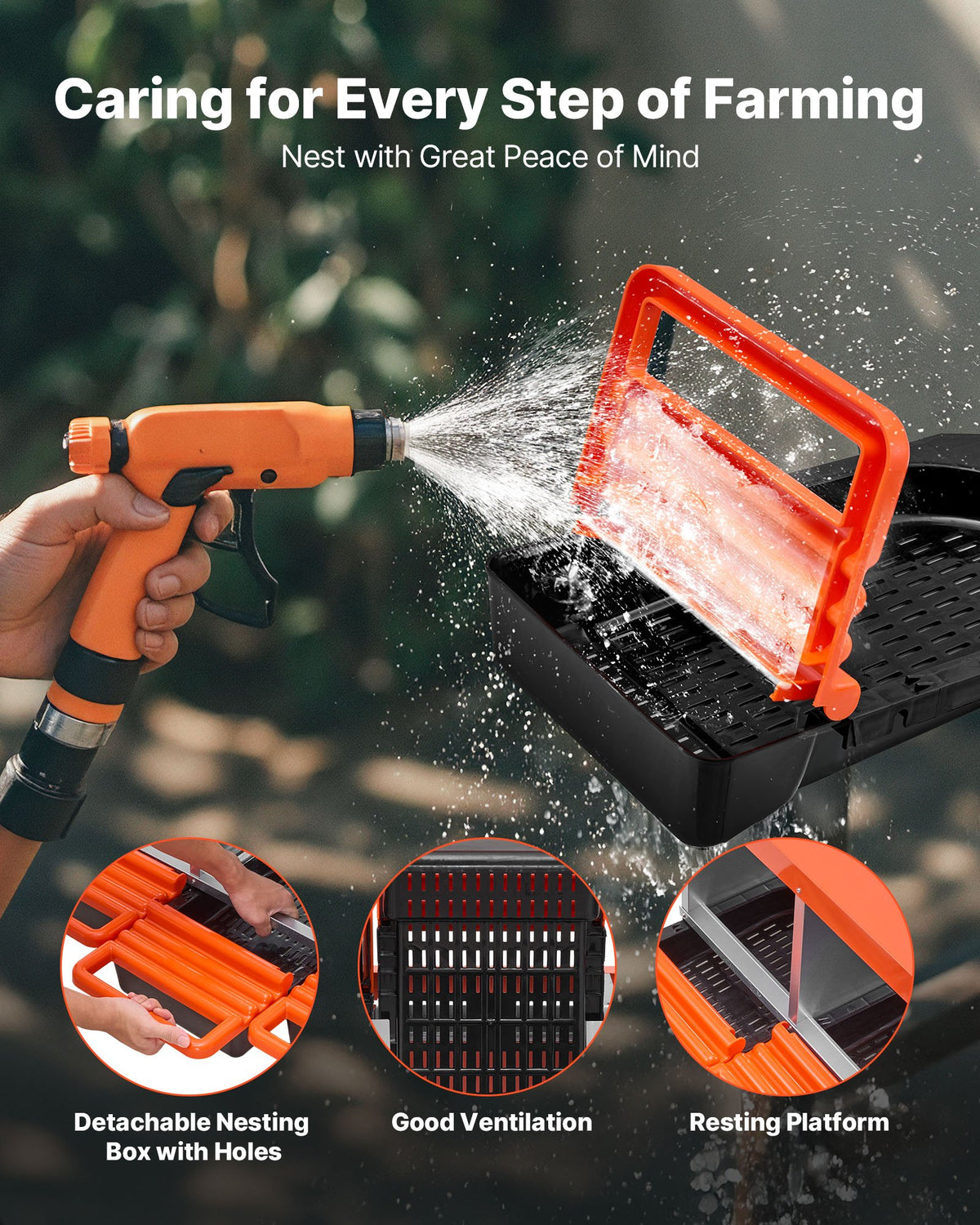 VEVOR 2 Tiers Chicken Nesting Boxes, 6 Compartments, Metal Egg Laying Boxes with Protective Collection Lids, Roll Out Nesting Box, Easy to Assemble, Ideal for Hens, Ducks, Chickens, and Other Poultry