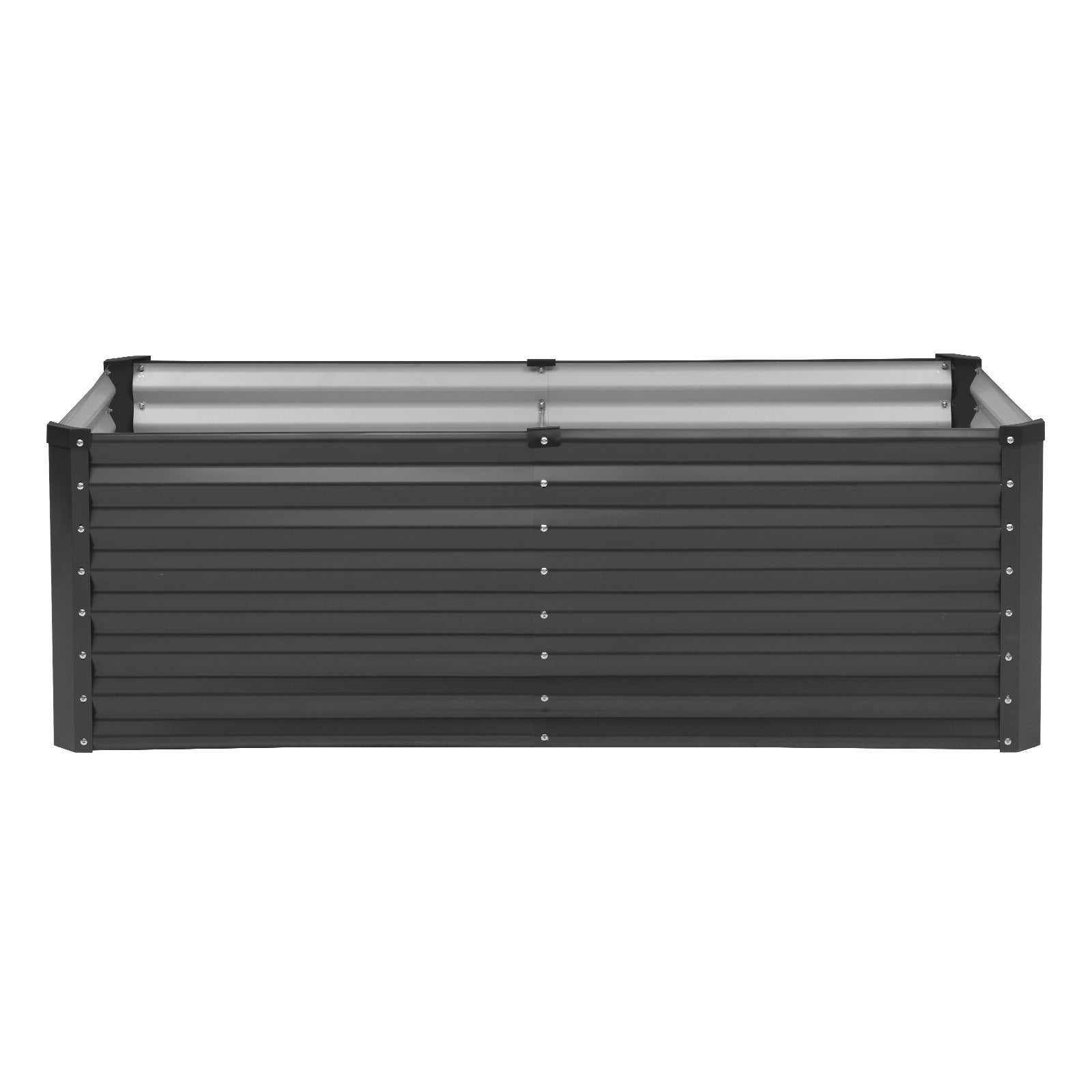 VEVOR Metal Raised Garden Bed, 6 x 3 x 2 ft Outdoor Galvanized Planter Box, with Open Bottom, Large Planter Raised Bed for Gardening Vegetables, Flowers, Herbs, and Succulent Plants, Dark Gray
