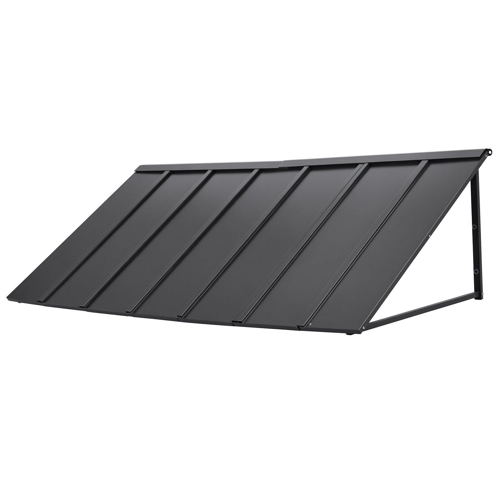 Fixed Metal Awning 2032 × 910 mm, Window Awning Door Canopy, Stable Triangle Steel Frame Exterior Awnings Rain, and Snow Sunlight Protection for Door Entrance, Windows, Porches, Balconies