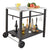 VEVOR Outdoor Grill Dining Cart with Double-Shelf, 85*55cm BBQ Movable Food Prep Table, Multifunctional Stainless Steel Table Top, Portable Modular Carts for Pizza Oven, Worktable with 2 Wheels, Carry Handle