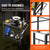 VEVOR Outdoor Grill Dining Cart with Double-Shelf,  85*55cm BBQ Movable Food Prep Table, Multifunctional Iron Table Top, Portable Modular Carts for Pizza Oven, Worktable with 2 Wheels, Carry Handle, Black