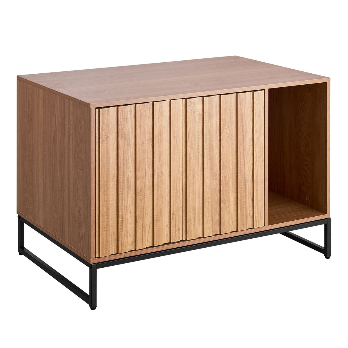 VEVOR Cat Litter Box Enclosure Furniture, 80 cm Hidden Litter Box Cabinet with Scratch Pad &amp; Storage, Waterproof Cat Washroom End Table Cat House, Fit Most of Litterbox, for Bedroom Living Room