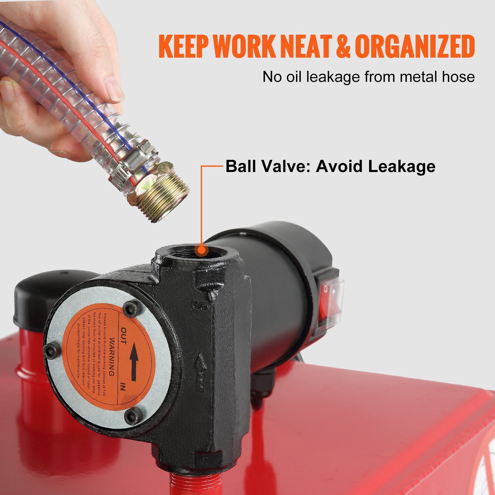 VEVOR 30 Gallon Fuel Caddy Portable Storage Tank 23.5 L/min with 180W Pump